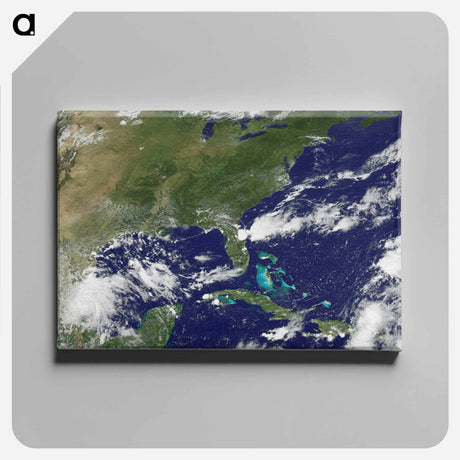 アートパネル-Wallops Island Satellite Imagery
 - 上空からの地球 Canvas.