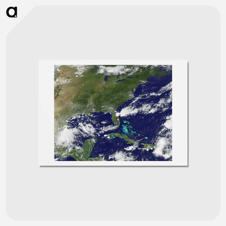 アートポストカード-Wallops Island Satellite Imagery
 - 上空からの地球 Postcard.