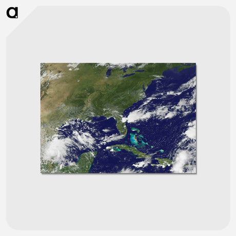 アートポストカード-Wallops Island Satellite Imagery
 - 上空からの地球 Postcard.