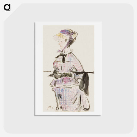 アートポストカード-Femme en Costume de Voyage - エドゥアール マネ Postcard.