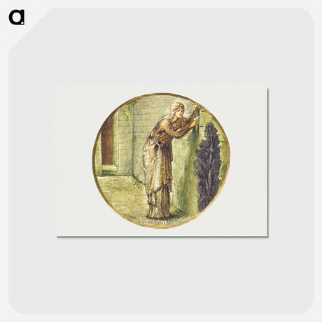 アートポストカード-Wall Tryst from The Flower Book - エドワード バーン ジョーンズ Postcard.