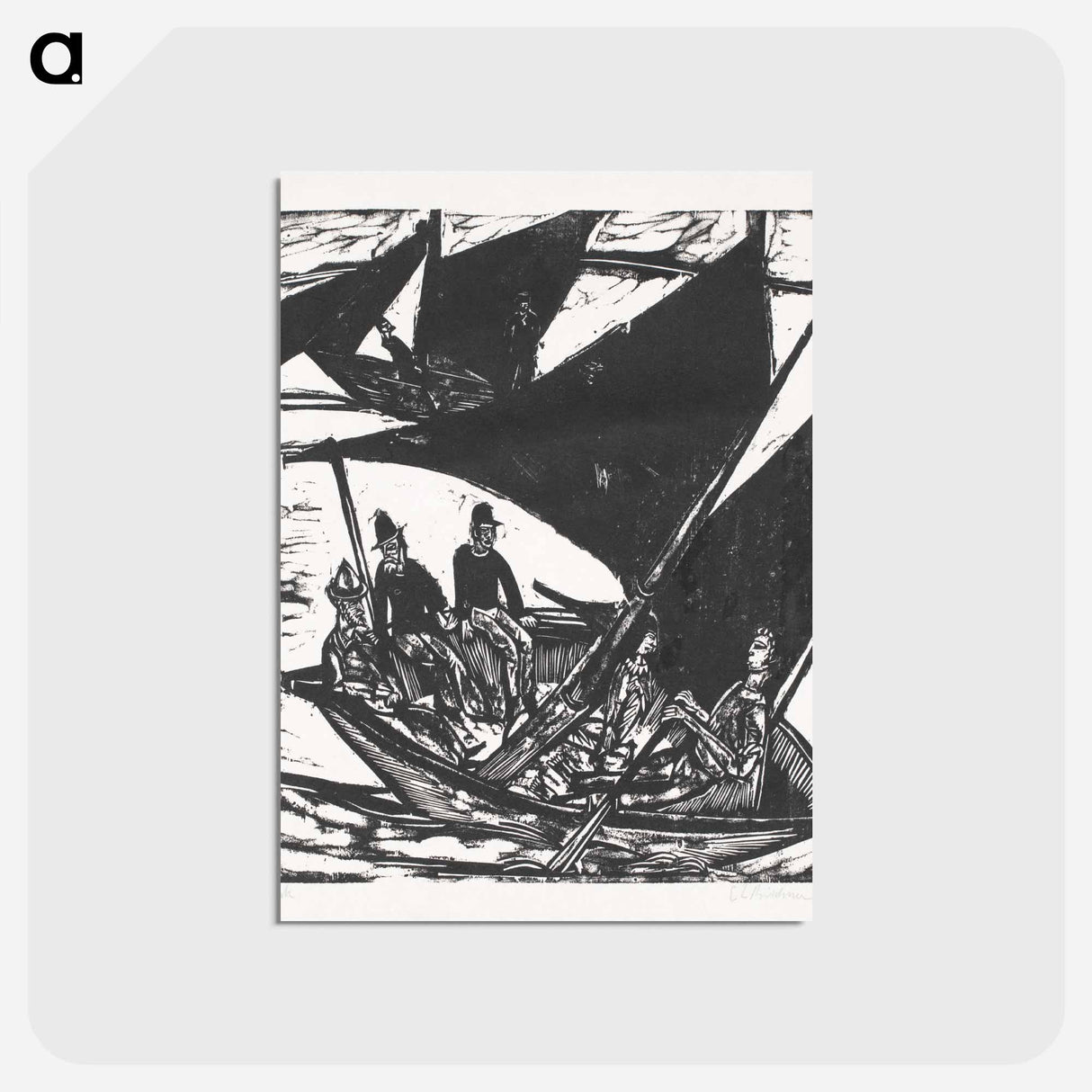 アートポストカード-Sailboats at Fehmarn - エルンスト ルートヴィヒ キルヒナー Postcard.