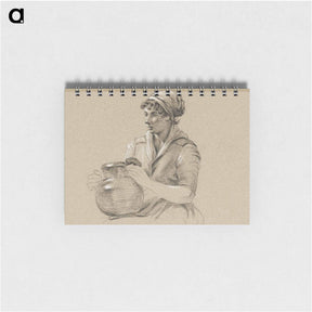 アートメモ帳-Sitting girl with a big jug - ジャン ベルナール Memo.
