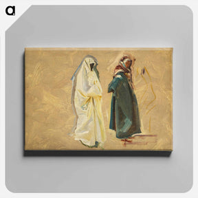 アートパネル-Study of Two Bedouins - ジョン シンガー サージェント Canvas.