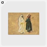 アートポストカード-Study of Two Bedouins - ジョン シンガー サージェント Postcard.