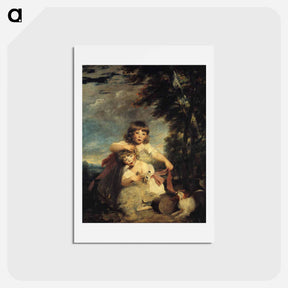 アートポストカード-The Brummell Children - ジョシュア レノルズ Postcard.