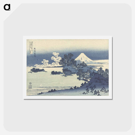 アートポストカード-A View of Mount Fuji Across Lake Suwa - 葛飾 北斎 Postcard.