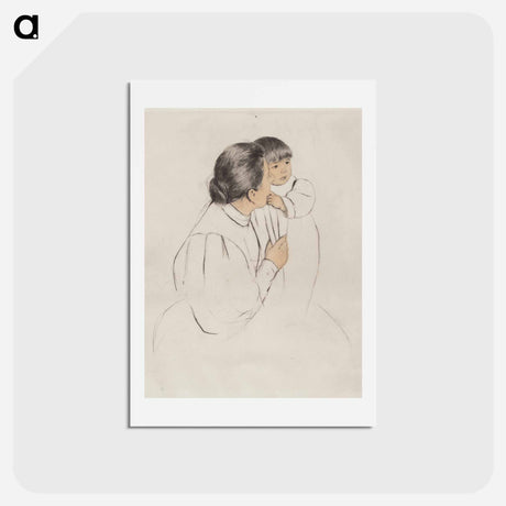 アートポストカード-Peasant Mother and Child - メアリー カサット Postcard.