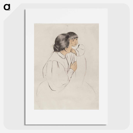 アートポスター-Peasant Mother and Child - メアリー カサット Poster.