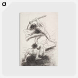 アートポストカード-Cain and Abel - オディロン ルドン Postcard.