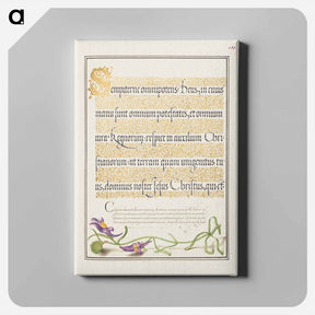 アートパネル-Toadflax from Mira Calligraphiae Monumenta
 - 書道のお手本 Canvas.