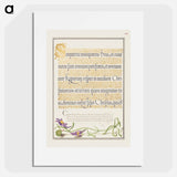 アートポスター-Toadflax from Mira Calligraphiae Monumenta
 - 書道のお手本 Poster.
