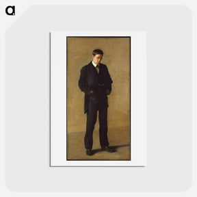 アートポストカード-The Thinker (Portrait of Louis Kenton) - トーマス エイキンズ Postcard.