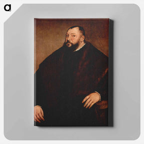 アートパネル-Portrait of the Great Elector John Frederick of Saxony - ティツィアーノ ヴェチェッリオ Canvas.