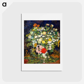 アートポストカード-Bouquet of Flowers in a Vase - フィンセント ファン ゴッホ Postcard.