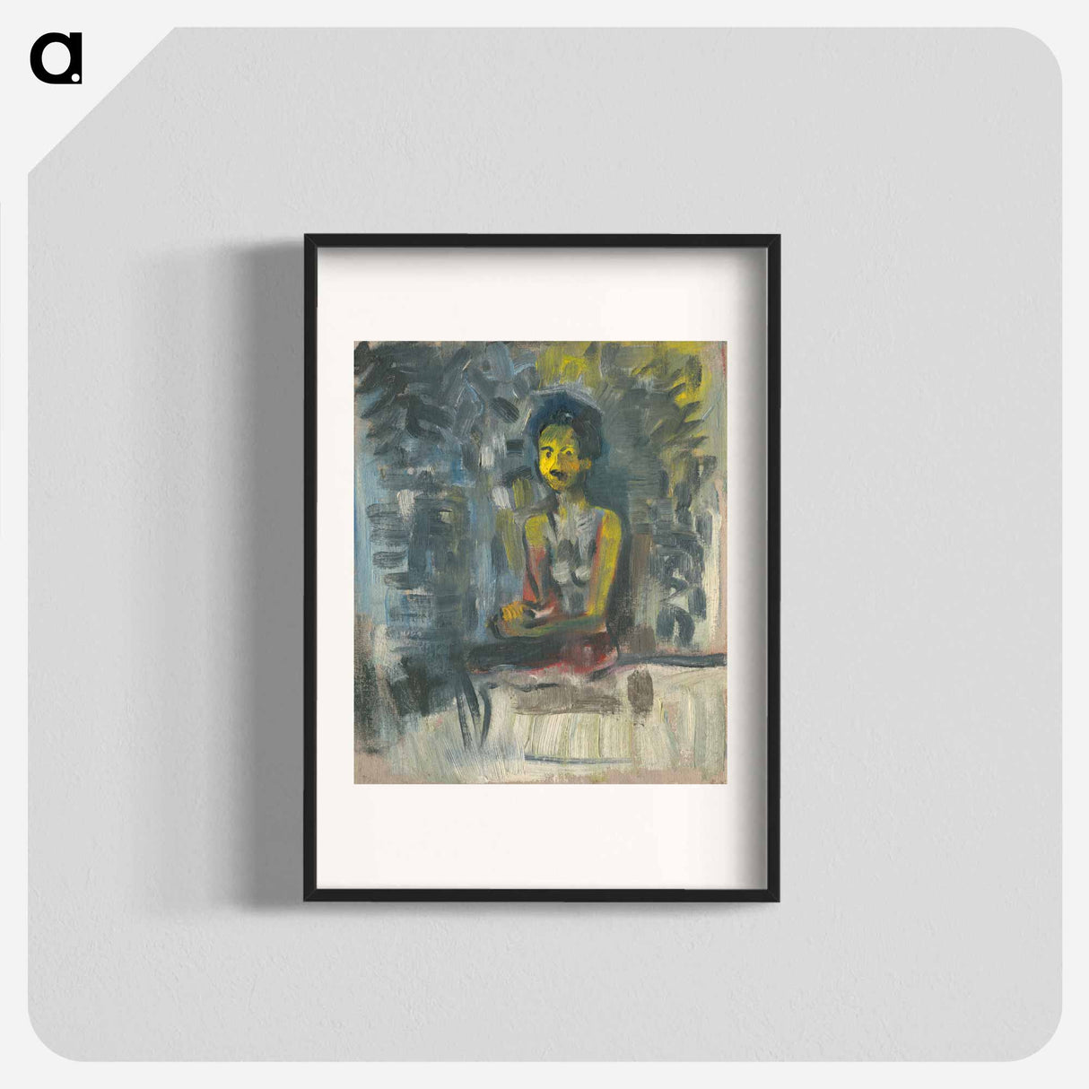 Seated woman - アーノルド ピーター ワイズ クビンチャン Poster.