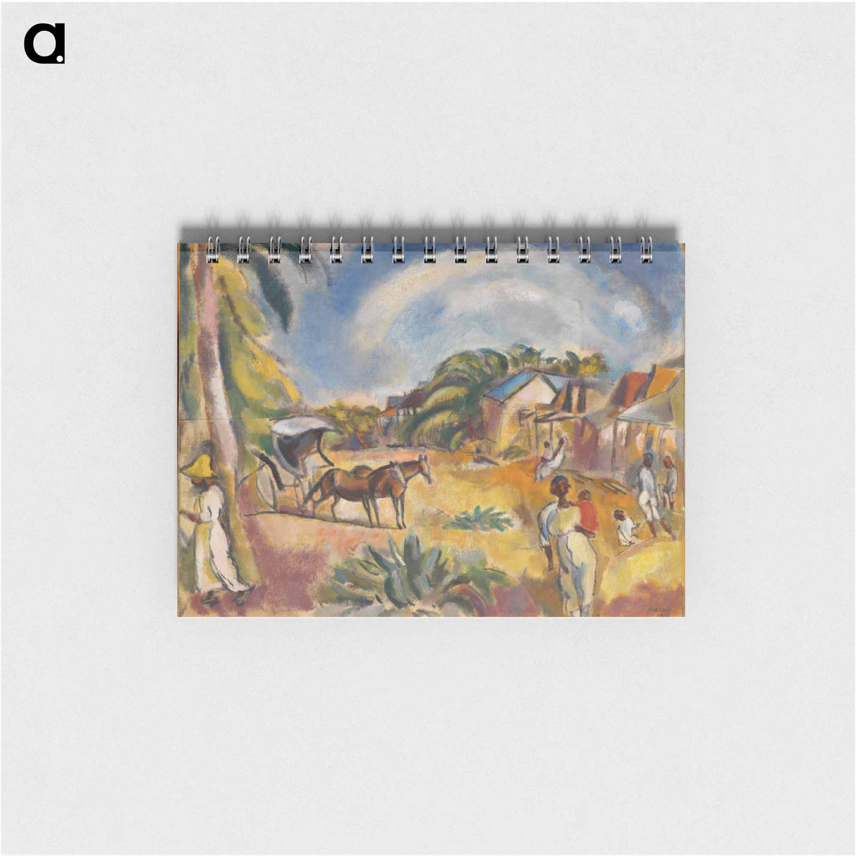 アートメモ帳-Landscape with Figures and Carriage
 - バーンズ・コレクション Memo.