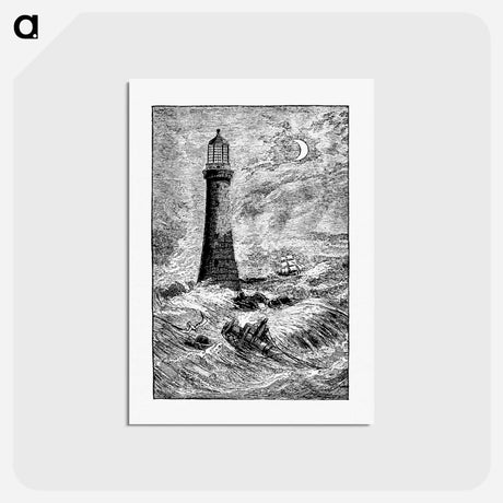 アートポストカード-Eddystone Lighthouse
 - 大英図書館 Postcard.