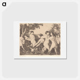 アートポストカード-Baigneuses luttant - カミーユ ピサロ Postcard.