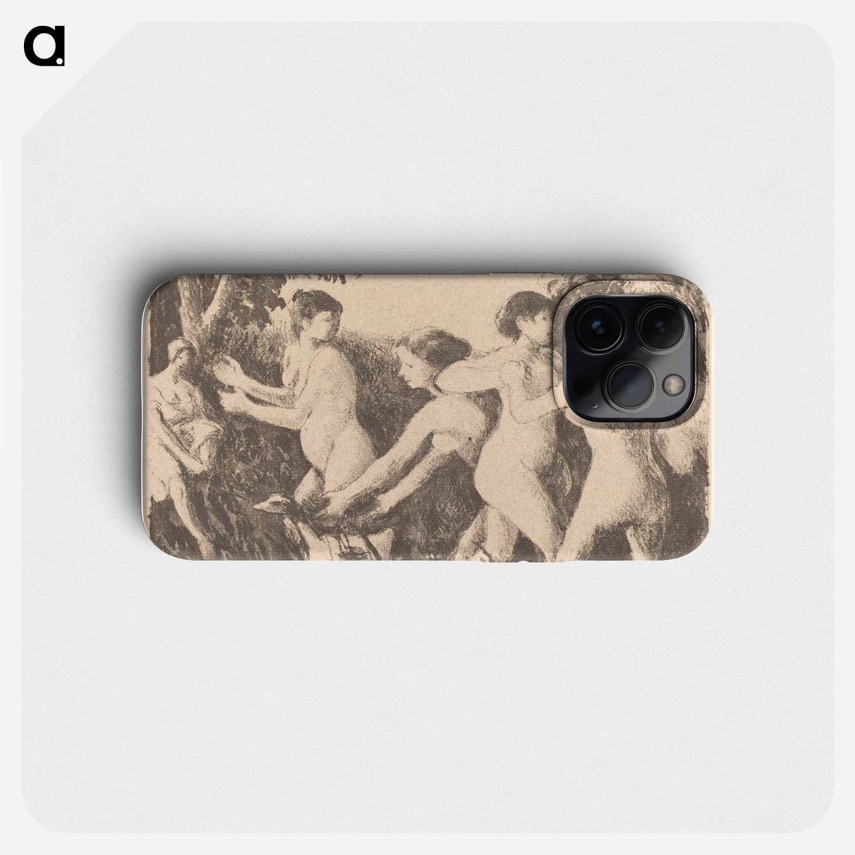 Bagneuses luttant - Camille Pissarro Phone Case.