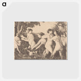 アートポストカード-Baigneuses luttant - カミーユ ピサロ Postcard.