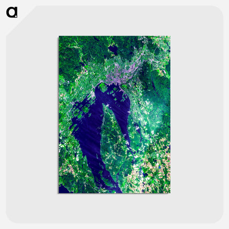 アートポストカード-Oslo from Space
 - 上空からの地球 Postcard.