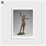 アートポストカード-Dancer Ready to Dance, Right Foot Forward - エドガー ドガ Postcard.