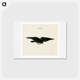 アートポストカード-Flying Raven - エドゥアール マネ Postcard.