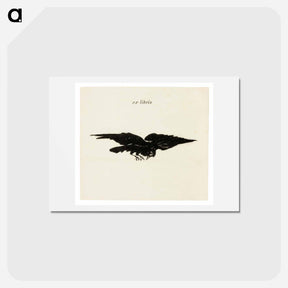 アートポストカード-Flying Raven - エドゥアール マネ Postcard.