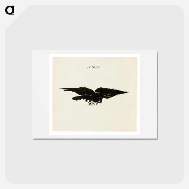アートポストカード-Flying Raven - エドゥアール マネ Postcard.