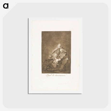 アートポストカード-How they Pluck Her - フランシスコ デ ゴヤ Postcard.