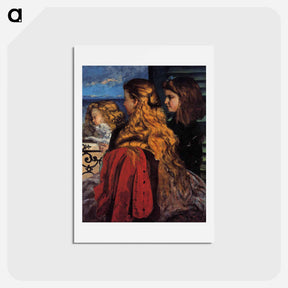 アートポストカード-Three English Girls at a Window - ギュスターヴ クールベ Postcard.