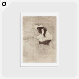 アートポストカード-Woman Combing Her Hair - アンリ ド トゥールーズ ロートレック Postcard.