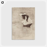 アートポストカード-Woman Combing Her Hair - アンリ ド トゥールーズ ロートレック Postcard.