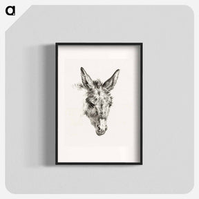 アートポスター-Head of a donkey - ジャン ベルナール Poster.