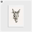 アートポストカード-Head of a donkey - ジャン ベルナール Postcard.