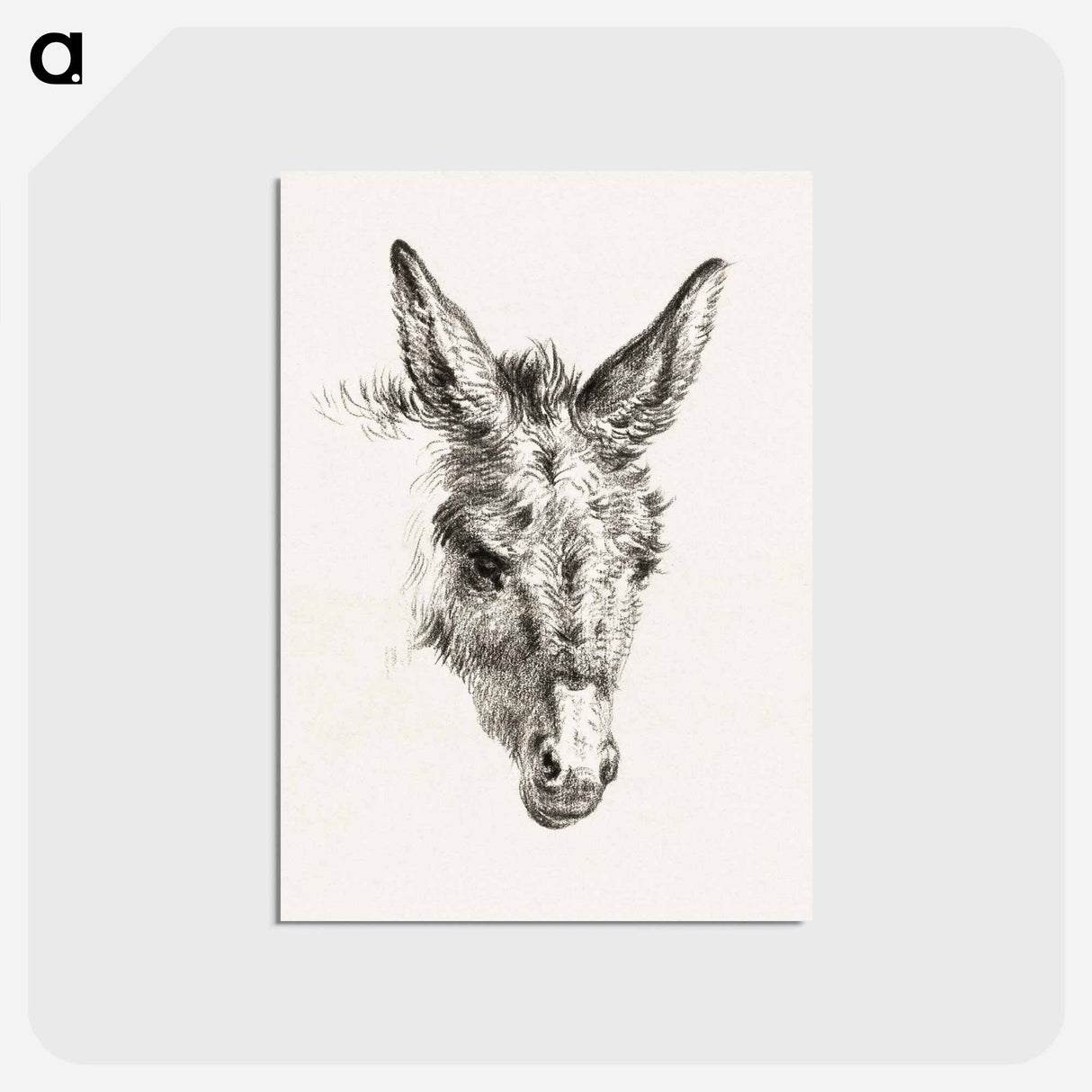 アートポストカード-Head of a donkey - ジャン ベルナール Postcard.