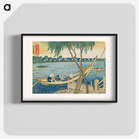 アートポスター-Line-fishing in the Miyato River - 葛飾 北斎 Poster.