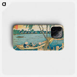 Line-fishing in the Miyato River - Katsushika Hokusai Phone Case.