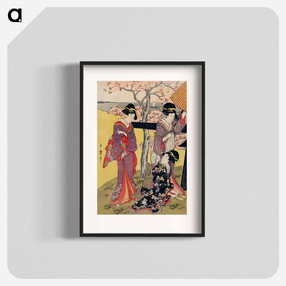 Gotenyama no Hanami Hidari - 喜多川 歌麿 Poster.