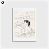 アートポストカード-The Lamp - メアリー カサット Postcard.