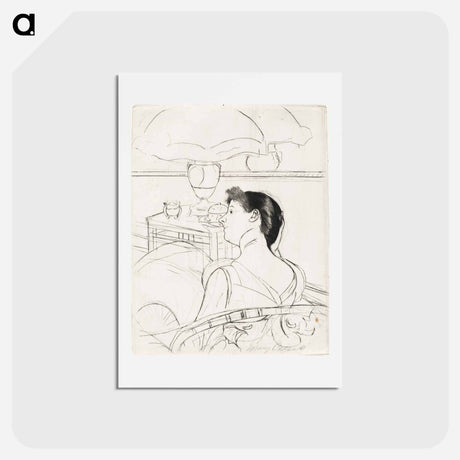 アートポストカード-The Lamp - メアリー カサット Postcard.