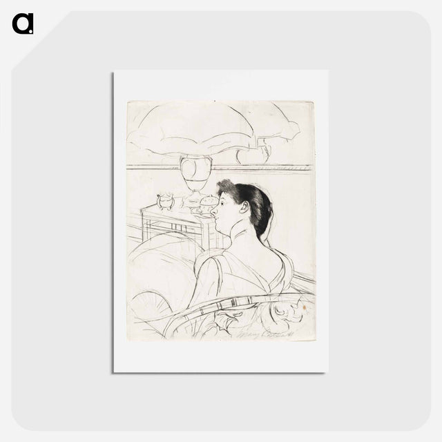 アートポストカード-The Lamp - メアリー カサット Postcard.