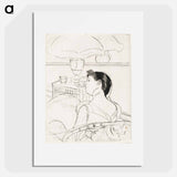 The Lamp - メアリー カサット Poster.