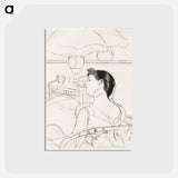 アートポストカード-The Lamp - メアリー カサット Postcard.