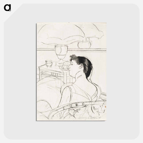 アートポストカード-The Lamp - メアリー カサット Postcard.