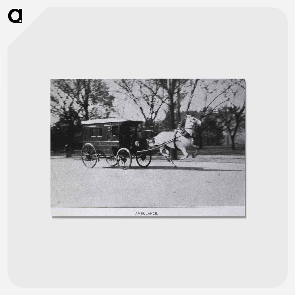 アートポストカード-Central Dispensary and Emergency Hospital, Washington, D.C: Horse Drawn Ambulance
 - 国立医学図書館 Postcard.