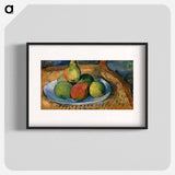 Plate of Fruit on a Chair - ポール セザンヌ Poster.