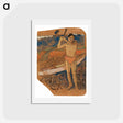 アートポストカード-Man with an Ax - ポール ゴーギャン Postcard.