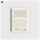 アートメモ帳-Insects and Carnation from Mira Calligraphiae Monumenta
 - 書道のお手本 Memo.